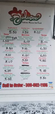 Menu photo 8 El jalisco 2 Portland, OR
