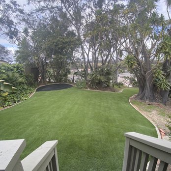 US Turf - After fief install (we put rocks in the area they prepped in the back left for fire pit) - Artificial Turf Near Me - San Diego, California US Turf - After fief install (we put rocks in the area they prepped in the back left for fire pit) - Artificial Turf Near Me - San Diego, California