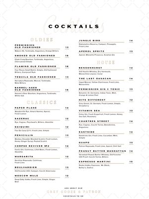 Menu photo 1 Permission Whiskey & Service Houston, TX Menu photo 1 Permission Whiskey & Service Houston, TX