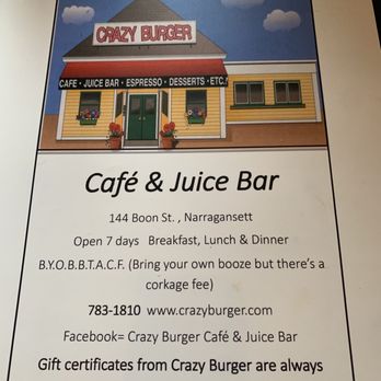 Crazy Burger - Juice Bars & Smoothies Near Me - Narragansett, Rhode Island Crazy Burger - Juice Bars & Smoothies Near Me - Narragansett, Rhode Island