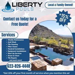 Liberty Pools - 15% off PROMO