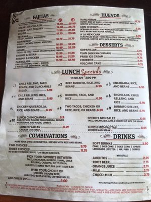 Menu photo 3 Monterrey Mexican Restaurant Suwanee, GA