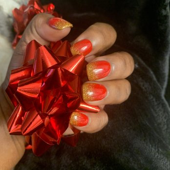 Waltham Nails and Spa - My beautiful Christmas Ball inspired nails. I'm so in love with them! - Waxing Near Me - Waltham, Massachusetts