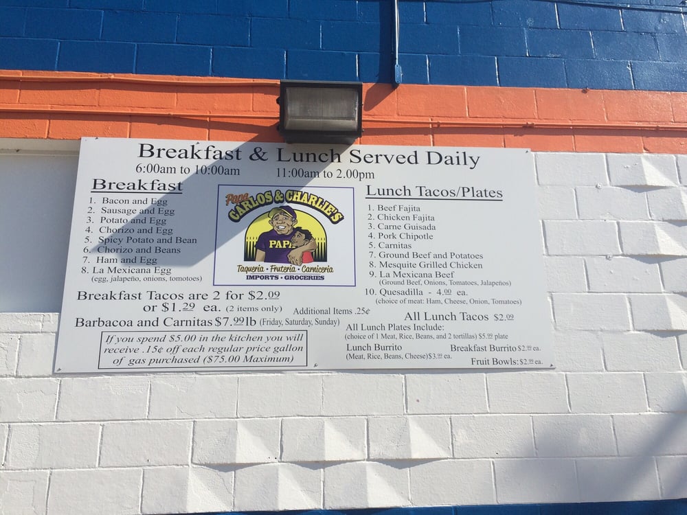 PAPA CARLOS & CHARLIE’S 601641 Hwy 317, Belton, Texas Gas Stations Yelp