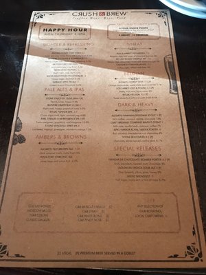Menu photo 7 Crush & Brew Temecula, CA