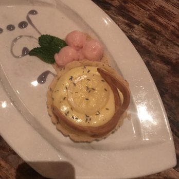 Barbacoa Grill - lemon tart with sorbert! - Steakhouses Near Me - Boise, Idaho