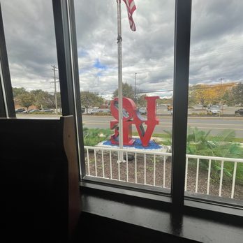 Bell City Diner - View of the front of the building from inside. - Diners Near Me - Bristol, Connecticut