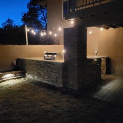 Little's Landscape and Design - Added landscaping and overhead lighting which looks beautiful at night