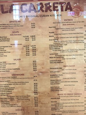 Menu photo 5 La Carreta Restaurant Miami, FL Menu photo 5 La Carreta Restaurant Miami, FL