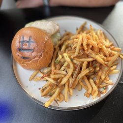 Maison Bleue - Waygu burger with truffle fries