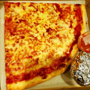 Crestwood Pizzeria - Two cheesy slices with a side of garlic knots - (1/22/2021) - Pizza Near Me - Tuckahoe, New York