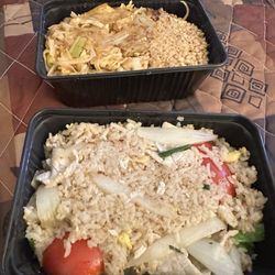 Malai Thai Restaurant - Chicken Phad Thai and pork fried rice.  Lunch portions.
