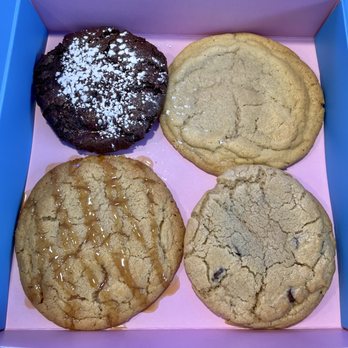Cookie Chris - 4-Pack: Chocolate Lava, Sugar, Chocolate Chip, Banana Caramel - Desserts Near Me - Williamsburg, Virginia Cookie Chris - 4-Pack: Chocolate Lava, Sugar, Chocolate Chip, Banana Caramel - Desserts Near Me - Williamsburg, Virginia