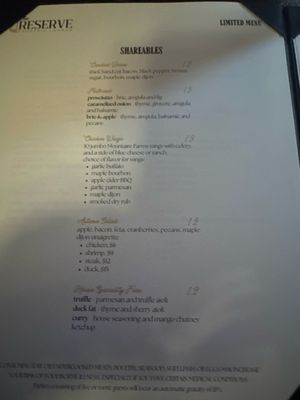 Menu photo 2 The Reserve Port Jervis, NY Menu photo 2 The Reserve Port Jervis, NY