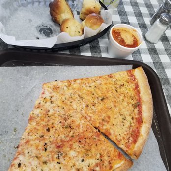 Sal's Pizza - 2 slice cheese pizza,  garlic knots & marinara. Yum! - Pizza Near Me - Henderson, Nevada
