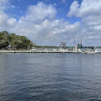 The Salty Donkey - Outside on dock - Bars Near Me - Panacea, Florida