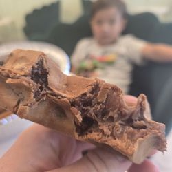 Raindrop Cafe - Chocolate Mochi Waffle is as good as the Pandan Waffle! Crunchy on the outside and mochi gooey on the inside!