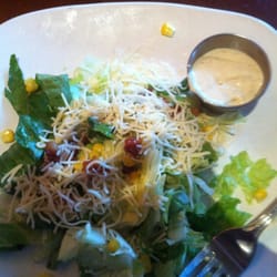 Houlihan's - House salad with white cheddar and ranch!