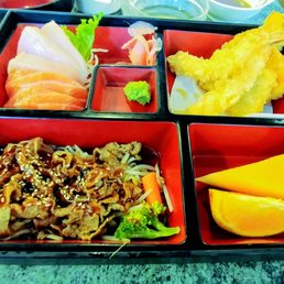 The sashimi bento box. The sashimi bento box.