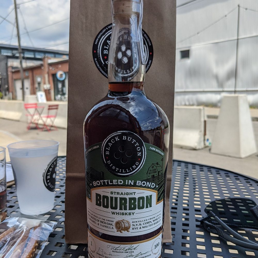 Black Button Distilling - a bottle of bourbon - Distilleries Near Me - Rochester, New York Black Button Distilling - a bottle of bourbon - Distilleries Near Me - Rochester, New York