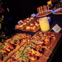 The Chapel - Chicken skewers. Other appetizers included veggies skewers, bruschetta, and meatballs