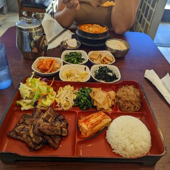 Miga - Galbi Lunch Box Special and Mushroom Soft Tofu Soup - Korean Near Me - Fremont, California