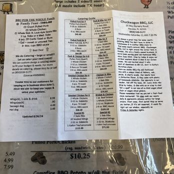 Chuckwagon - Back of menu 2025 - Barbeque Near Me - Havana, Florida Chuckwagon - Back of menu 2025 - Barbeque Near Me - Havana, Florida