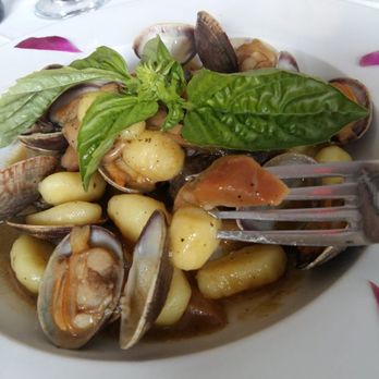 Le Sorelle Restaurant - Gnocchi with clams and porcini funghi - Italian Near Me - Delray Beach, Florida