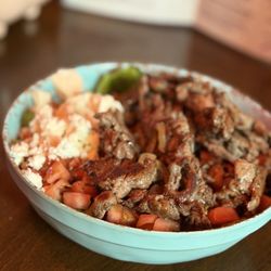 Rozana Mediterranean Grill - Greek Salad with Lamb Shawarma