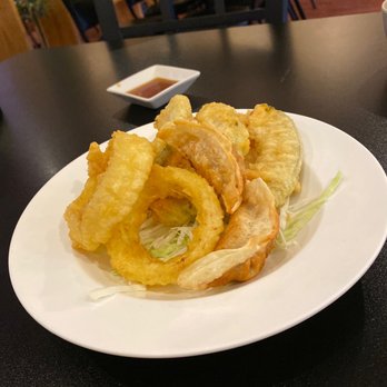 Koji Sushi - Veggie Tempura, sweet potatoes, onions, dumplings Zucchini - Sushi Bars Near Me - McKinney, Texas
