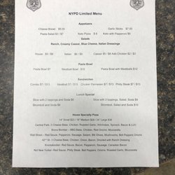 New York Pizza Dept - Menu
