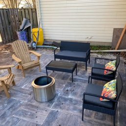 Before dirt next to patio Before dirt next to patio
