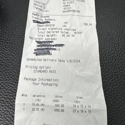 FedEx Office Ship Center - Receipt