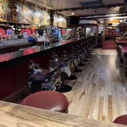 The saddle bar stools.