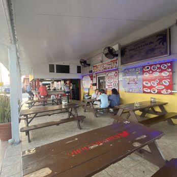 Rincon Criollo Restaurant - Outdoor dining area with confusing menu. Half the items were smudged off the dry erase board. - Cuban Near Me - Miami, Florida Rincon Criollo Restaurant - Outdoor dining area with confusing menu. Half the items were smudged off the dry erase board. - Cuban Near Me - Miami, Florida