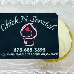 Chick N Scratch Cakes & Cupcakes - Business label