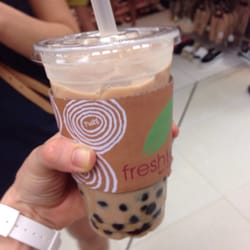 Freshtea by Happy Lemon - Classic pearl bubble milk tea. Yummmmm