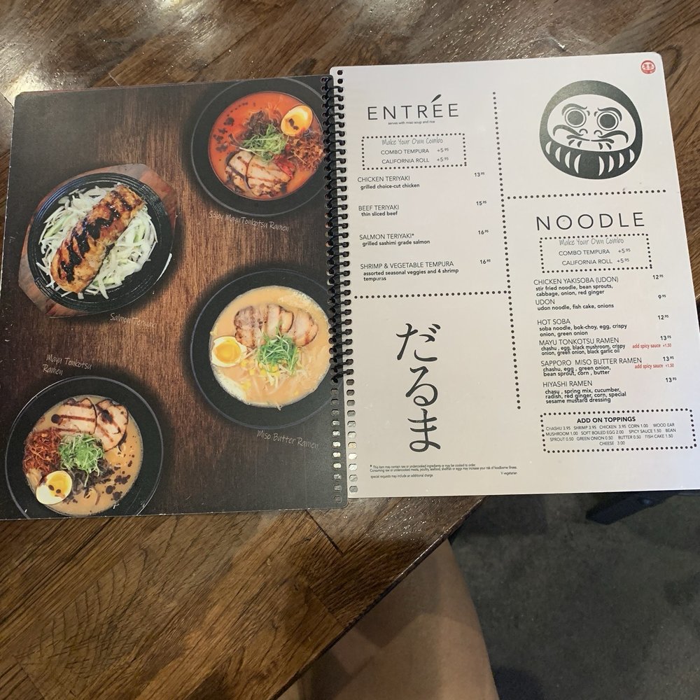 Daruma - Menu - Ramen Near Me - Mesa, Arizona
