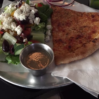 Proof Social Club - Pizza slice and Greek salad. - Bars Near Me - Honolulu, Hawaii Proof Social Club - Pizza slice and Greek salad. - Bars Near Me - Honolulu, Hawaii