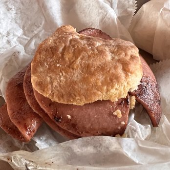Scratch Biscuit Company - That huge delicious fried baloney Biscuit. - Breakfast & Brunch Near Me - Roanoke, Virginia Scratch Biscuit Company - That huge delicious fried baloney Biscuit. - Breakfast & Brunch Near Me - Roanoke, Virginia