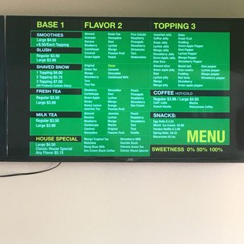 Bubble Cups - Digital menu board - Bubble Tea Near Me - Glendale, Arizona