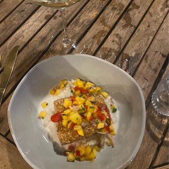 Ama Cane Bay - Almond crusted mahi entree - Seafood Near Me - St. Croix, Virgin Islands Ama Cane Bay - Almond crusted mahi entree - Seafood Near Me - St. Croix, Virgin Islands