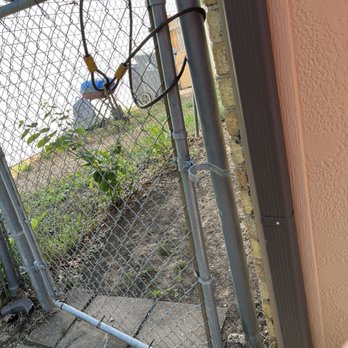 Big and small custom fences - -BEFORE- old entry gate was out of alignment causing open/close - Fences & Gates Near Me - Granbury , Texas Big and small custom fences - -BEFORE- old entry gate was out of alignment causing open/close - Fences & Gates Near Me - Granbury , Texas