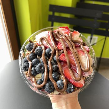 Juice Appeal - Savor our Organic Açaí Bowl with a mix of juicy organic blueberries and sweet strawberries, all drizzled with almond goodness. - Juice Bars & Smoothies Near Me - Berkeley, California