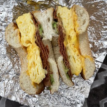 Bagel Street Cafe - Bacon egg cheese avocado on sesame bagel - Delis Near Me - Antioch, California Bagel Street Cafe - Bacon egg cheese avocado on sesame bagel - Delis Near Me - Antioch, California