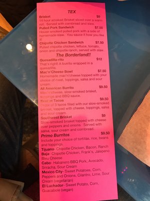 Menu photo 8 Wyatt's Lake Placid, NY