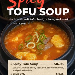 Han Sikdang - Spicy Tofu soup, now available!!!