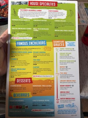 Menu photo 1 Chuy's Kissimmee, FL