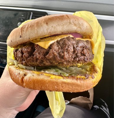 Photo of Wingfield's Breakfast & Burger - Dallas, TX, US. Single cheeseburger