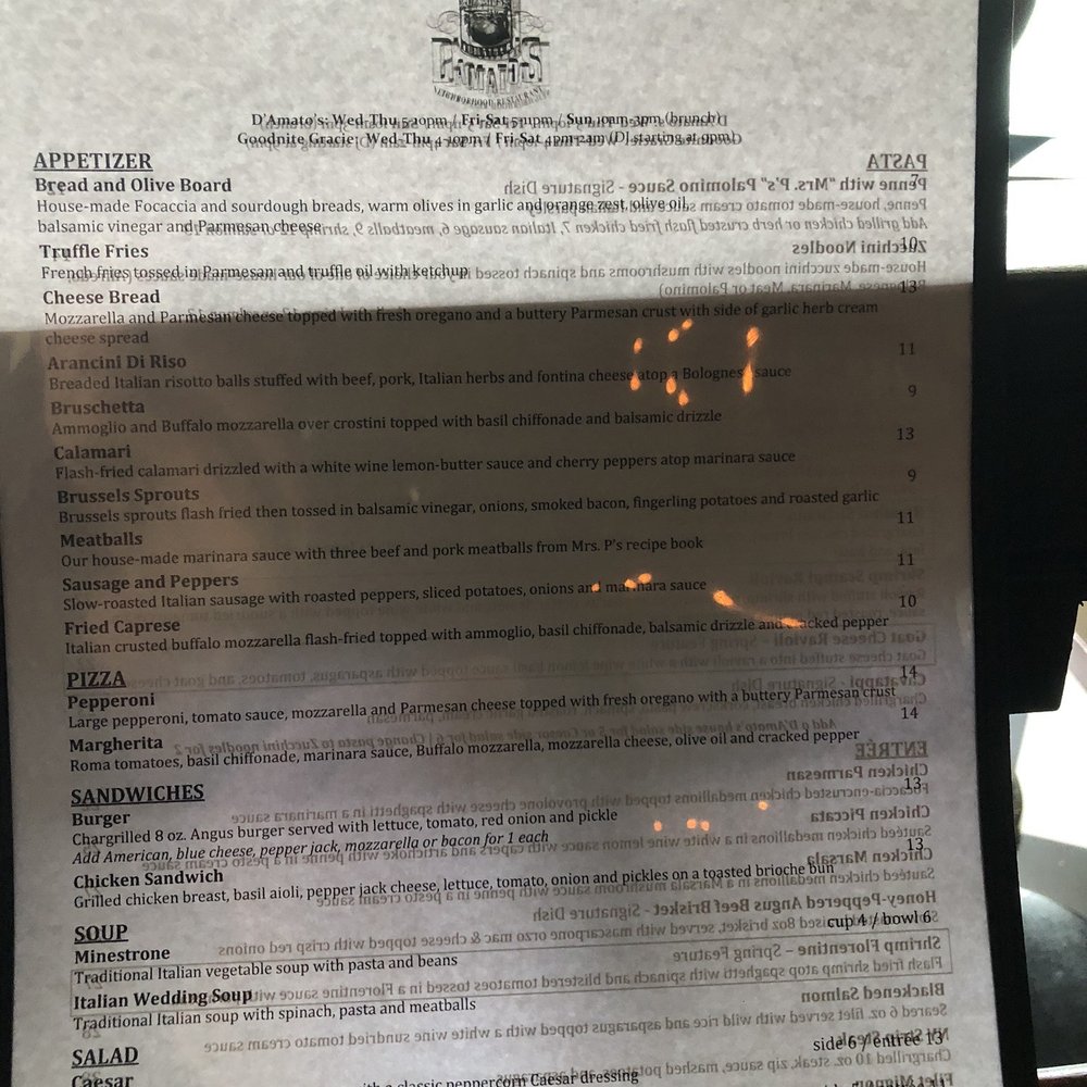 D'Amato's - Menu - Italian Near Me - Royal Oak, Michigan D'Amato's - Menu - Italian Near Me - Royal Oak, Michigan